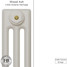 CI-SH-WHITE-014 - Shelbourne White 3 Column Victorian Cast Iron Radiator H450mm x W871mm CI-SH-WHITE-014 - Shelbourne White 3 Column Victorian Cast Iron Radiator H450mm x W871mm